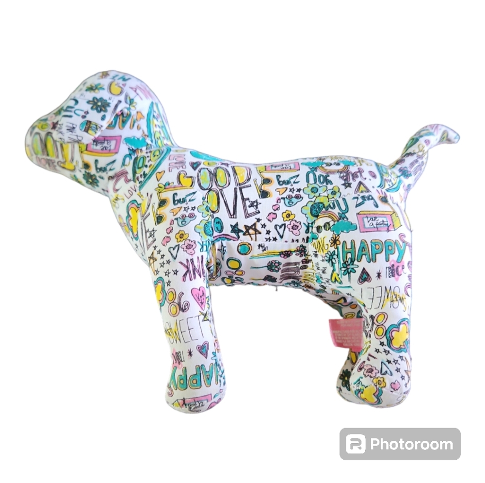 Victoria’s Secret Pink Graffiti Doodle Plush Dog